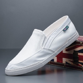 Menn Pustende Issilke Sklisikker Behagelig Myk Såle Slip On Solid Casual Court-sko