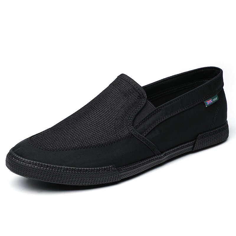 Menn Pustende Issilke Sklisikker Behagelig Myk Såle Slip On Solid Casual Court-sko