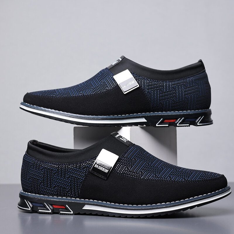 Menn Pustende Sklisikker Behagelig Myk Bunn Slip On Casual Business Loafers Sko