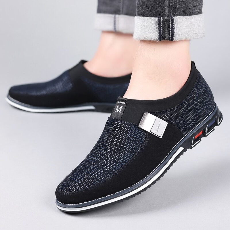 Menn Pustende Sklisikker Behagelig Myk Bunn Slip On Casual Business Loafers Sko