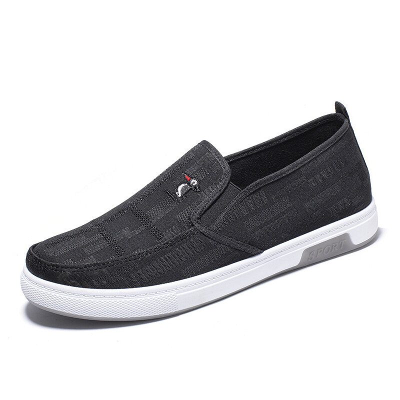 Menn Pustende Sklisikker Komfortabel Slip On Old Peking Casual Cloth Court-sko