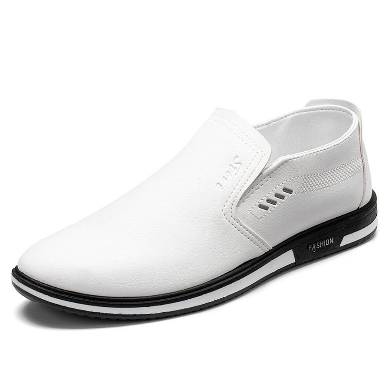 Menn Pustende Slip On Pu Leather Loafers Casual Business Sko