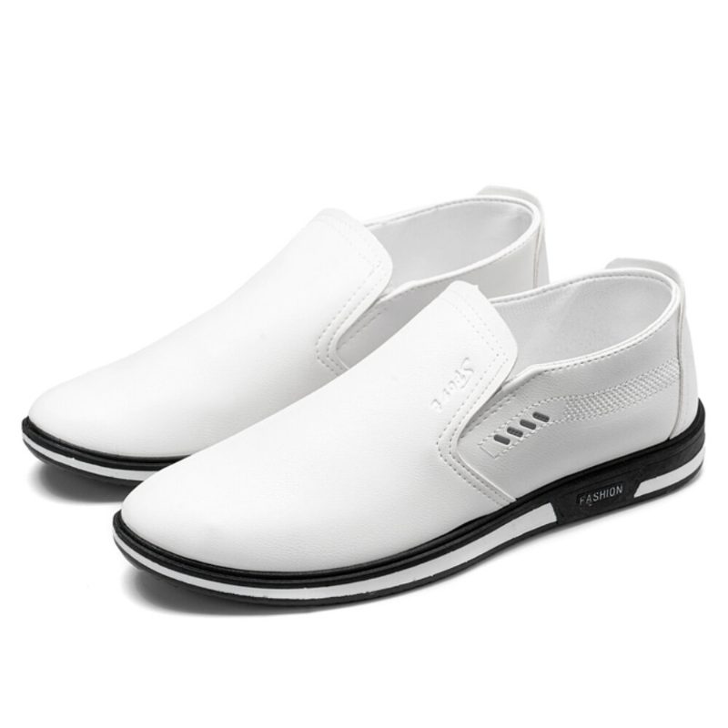 Menn Pustende Slip On Pu Leather Loafers Casual Business Sko