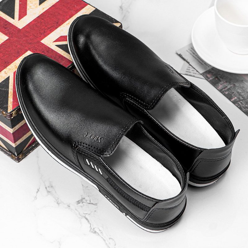 Menn Pustende Slip On Pu Leather Loafers Casual Business Sko