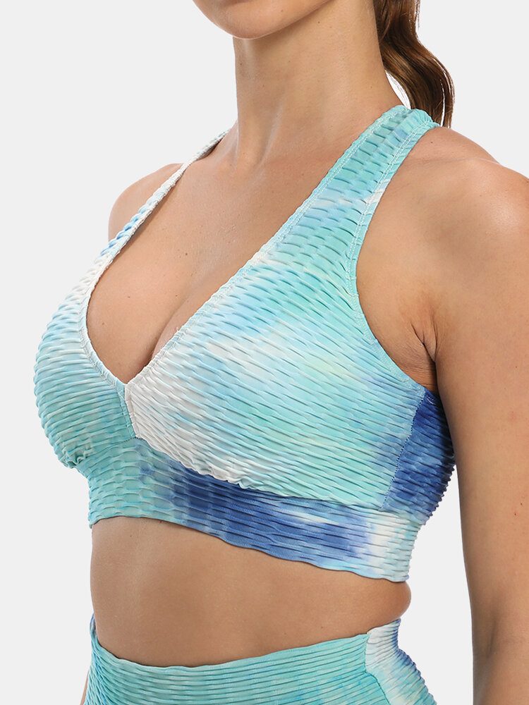 Dame Tie-dye Wireless Jacquard Sports Yoga Bh