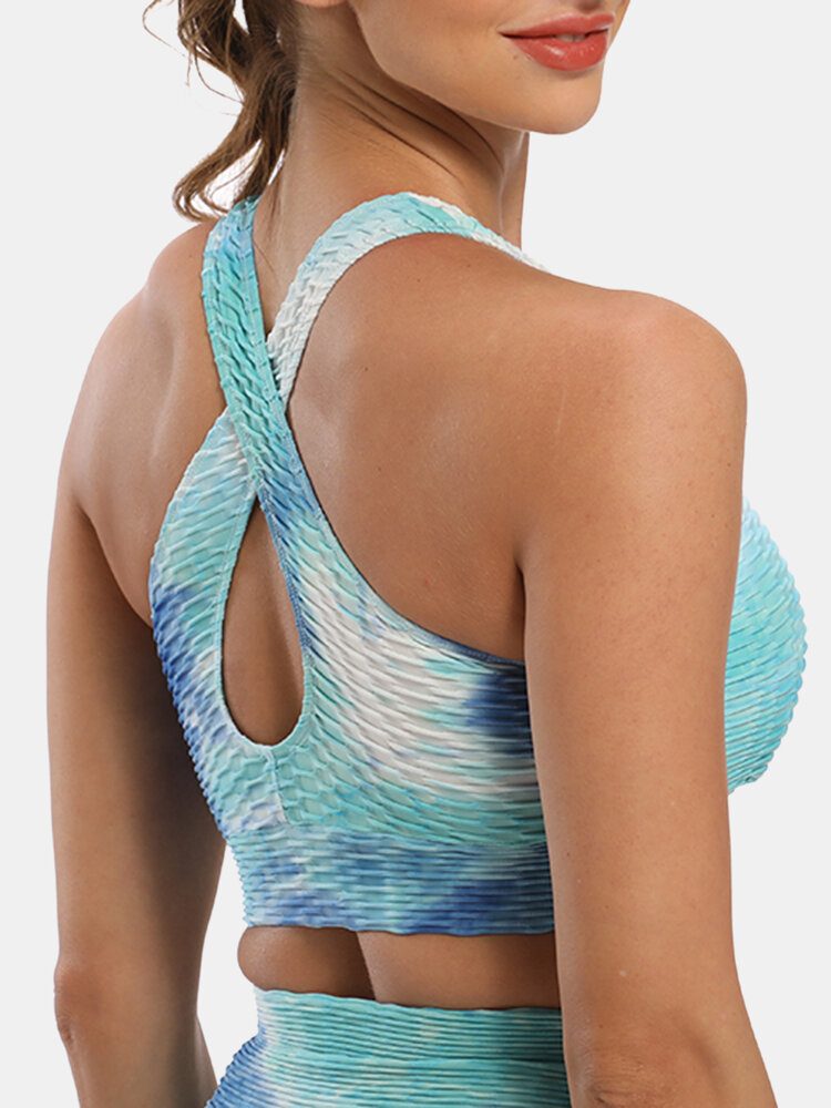 Dame Tie-dye Wireless Jacquard Sports Yoga Bh