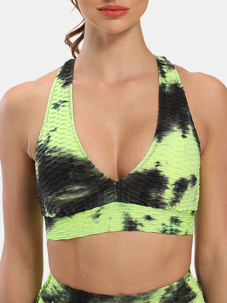 Dame Tie-dye Wireless Jacquard Sports Yoga Bh