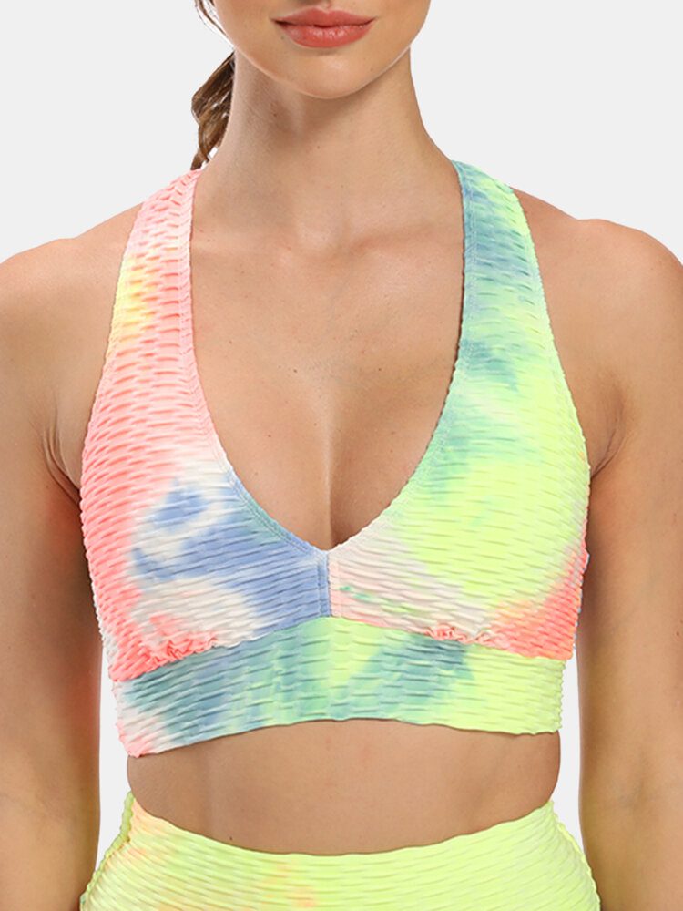 Dame Tie-dye Wireless Jacquard Sports Yoga Bh