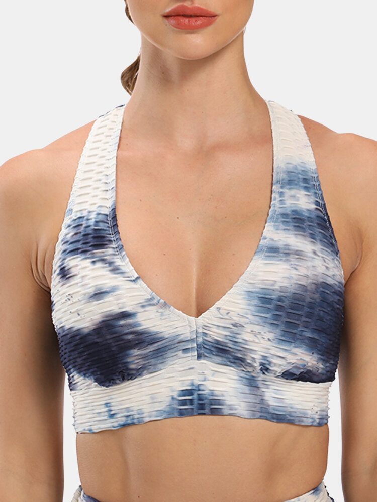 Dame Tie-dye Wireless Jacquard Sports Yoga Bh