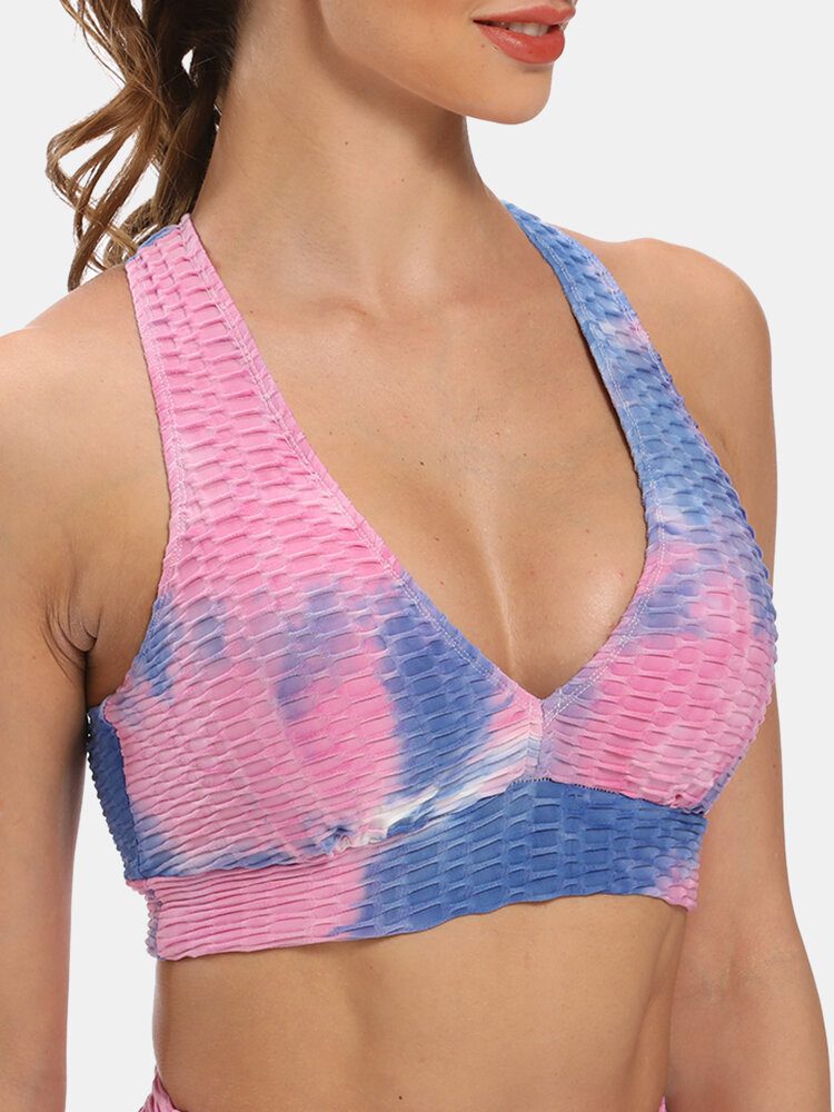 Dame Tie-dye Wireless Jacquard Sports Yoga Bh