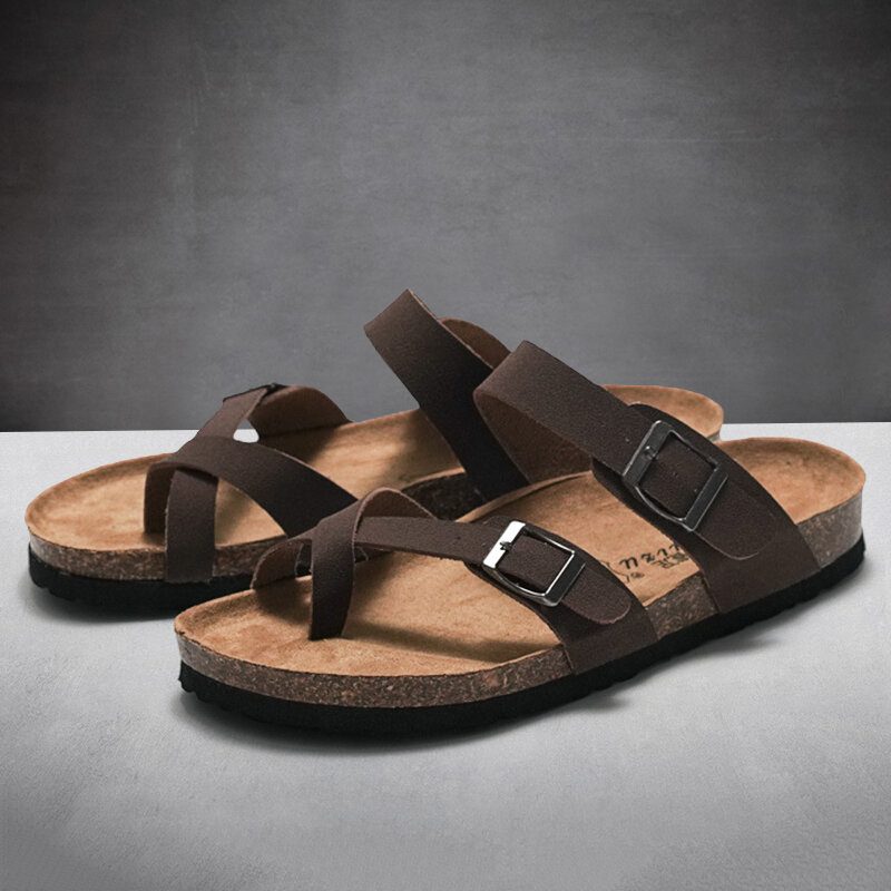 Herre Clip Toe Buckle Slip On Casual Beach Daily Slippers