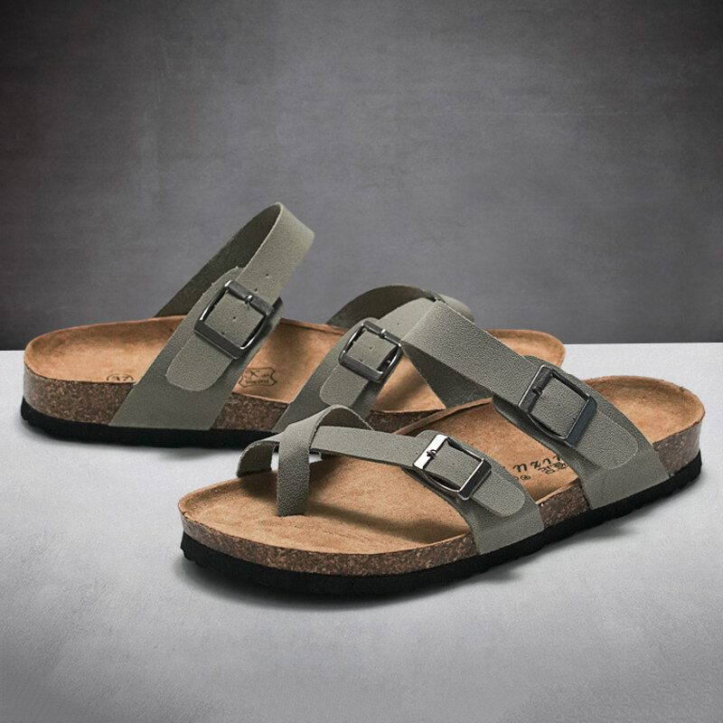 Herre Clip Toe Buckle Slip On Casual Beach Daily Slippers