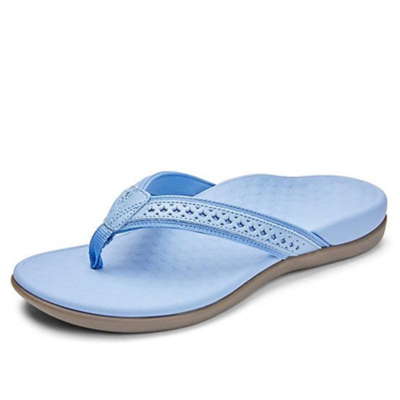 Kvinners Sommer Flate Hollow Carved Decoration Brief Flip-flops Tøfler