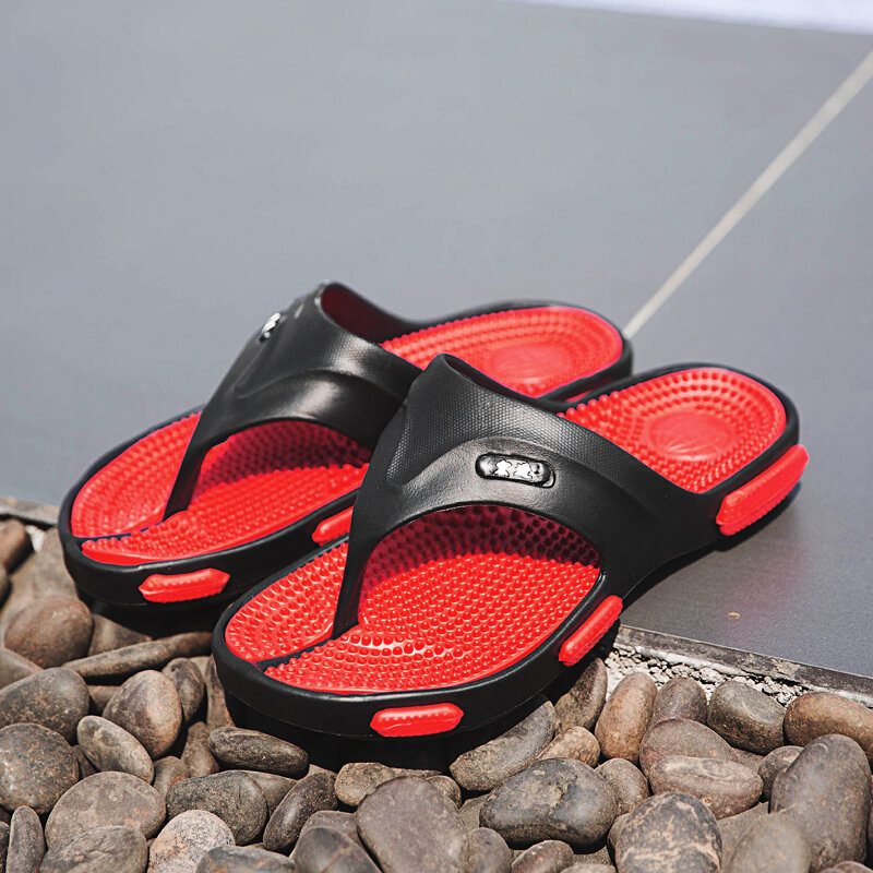 Menn Massasje Flip Flop Casual Myke Strandtøfler