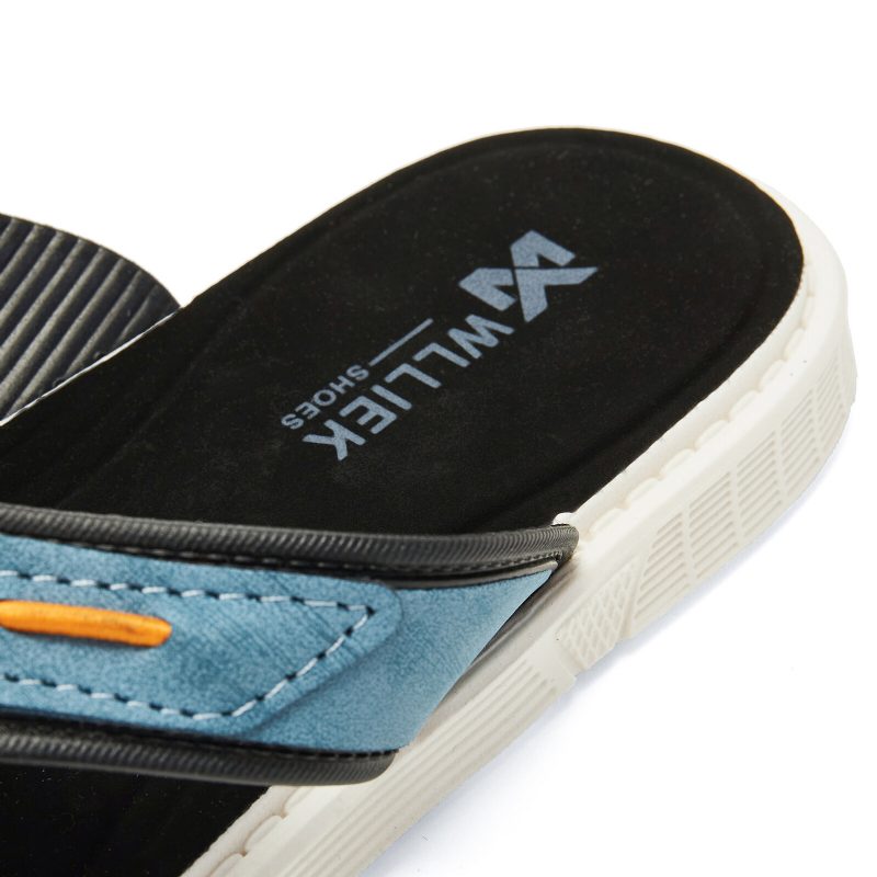 Menn Utendørs Strand Slip On Denim Stoff Casual Flip Flop Tøfler