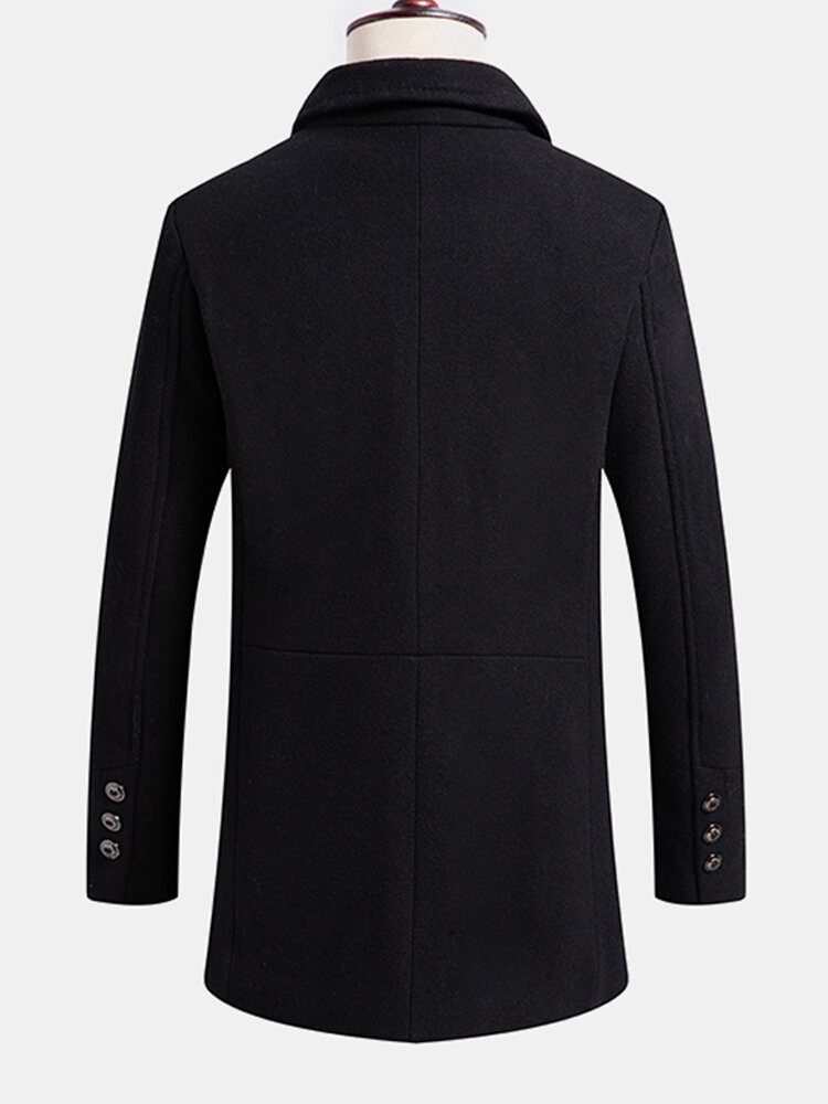 Single-breasted Business Mellomlange Trenchcoats I Ull Med Avtakbar Vest