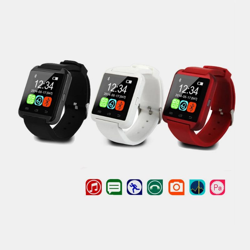 3 Farger Akryl Silikon Sports Multifunksjonell Smart Bluetooth Klokke Bærbar Klokke Digital Klokke