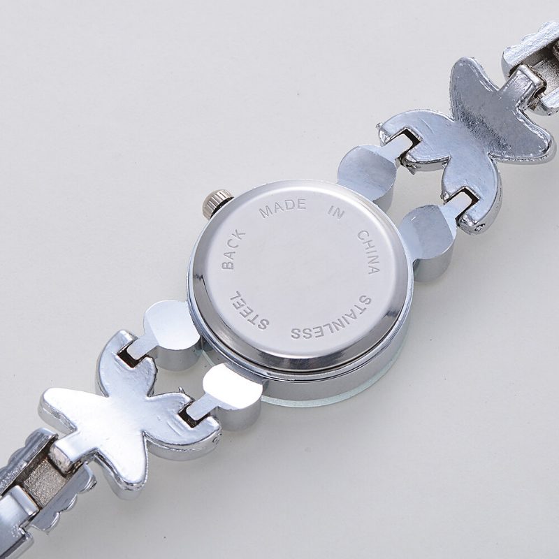 Blomsterkjole Damearmbåndsklokke Crystal Diamond Small Dial Quartz Watch