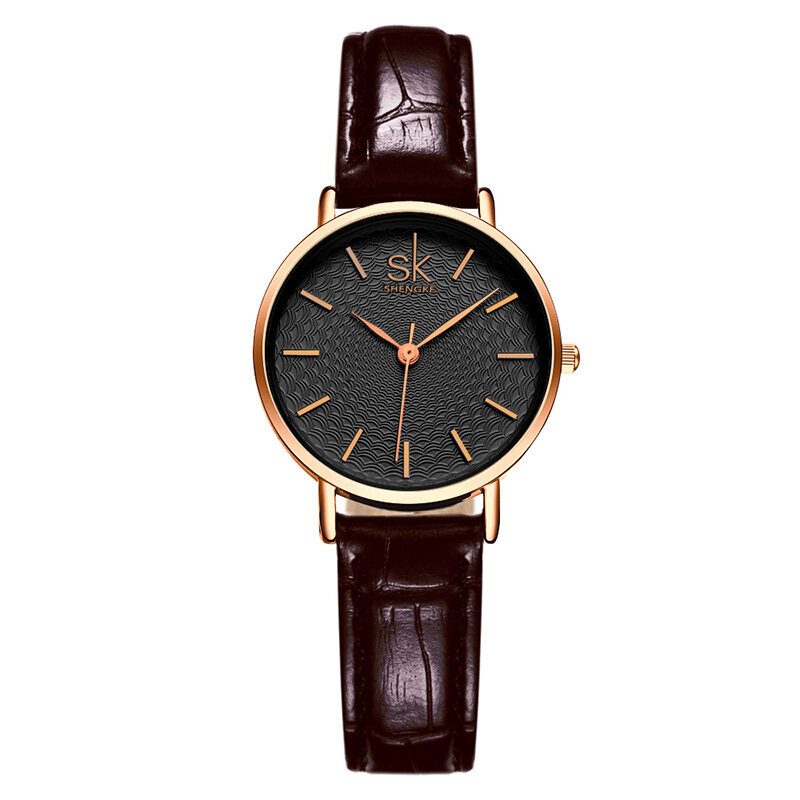 Casual Style Ultra Tynn Damearmbåndsur Mesh Steel Band Quartz Watch