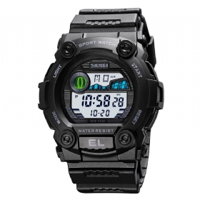 Chronograph Sport Herre Armbåndsur Lysende Display Vanntett Led Digital Watch