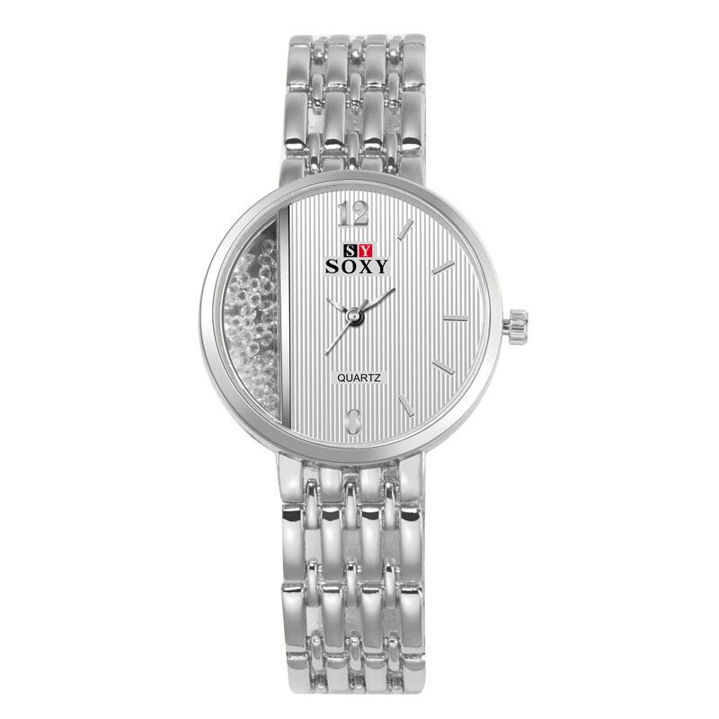 Crystal Casual Style Dame Armbåndsur Unik Design Quartz Watch