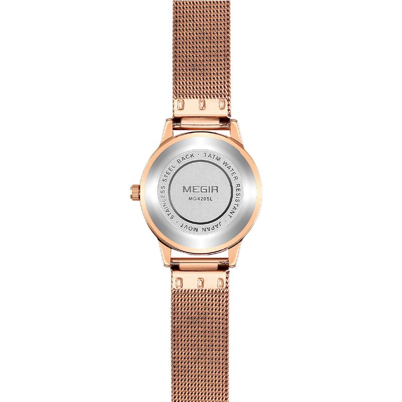 Elegant Design Dame Armbåndsur Ekte Lær Band Quartz Watch