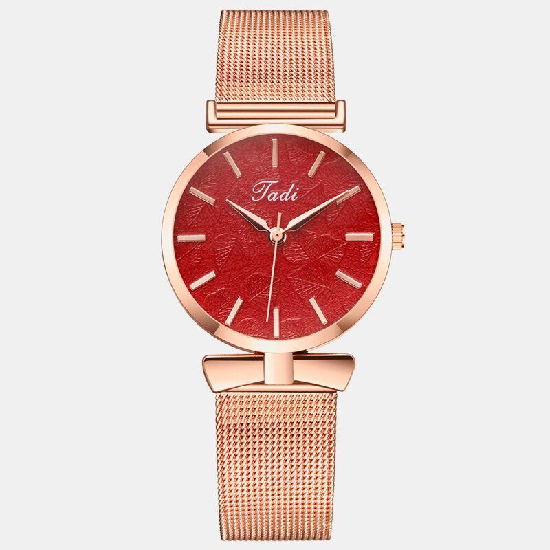 Fasjonabel Elegant Dame Klokke Liv Vanntett Legering Justerbar Bånd Veske No Number Dial Quartz Watch