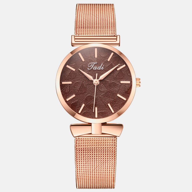 Fasjonabel Elegant Dame Klokke Liv Vanntett Legering Justerbar Bånd Veske No Number Dial Quartz Watch