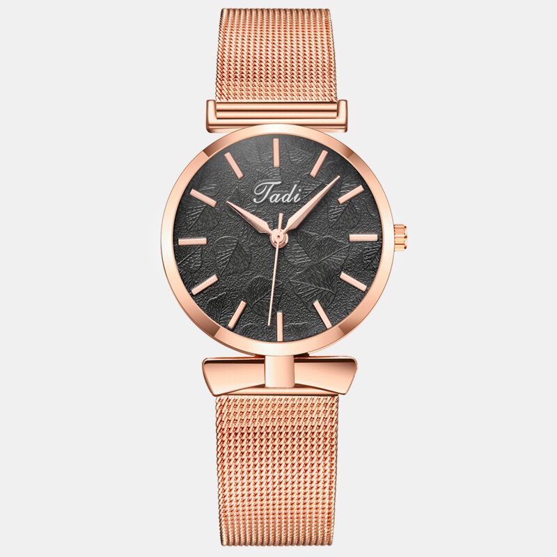 Fasjonabel Elegant Dame Klokke Liv Vanntett Legering Justerbar Bånd Veske No Number Dial Quartz Watch