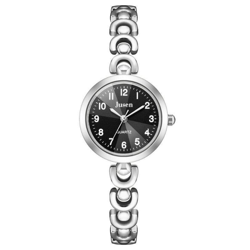 Full Metal Mote Dame Armbåndsur Nummervisning Quartz Watch