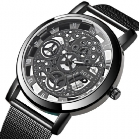 Herreklokke Business Mote Alloy Hollow Quartz Watch