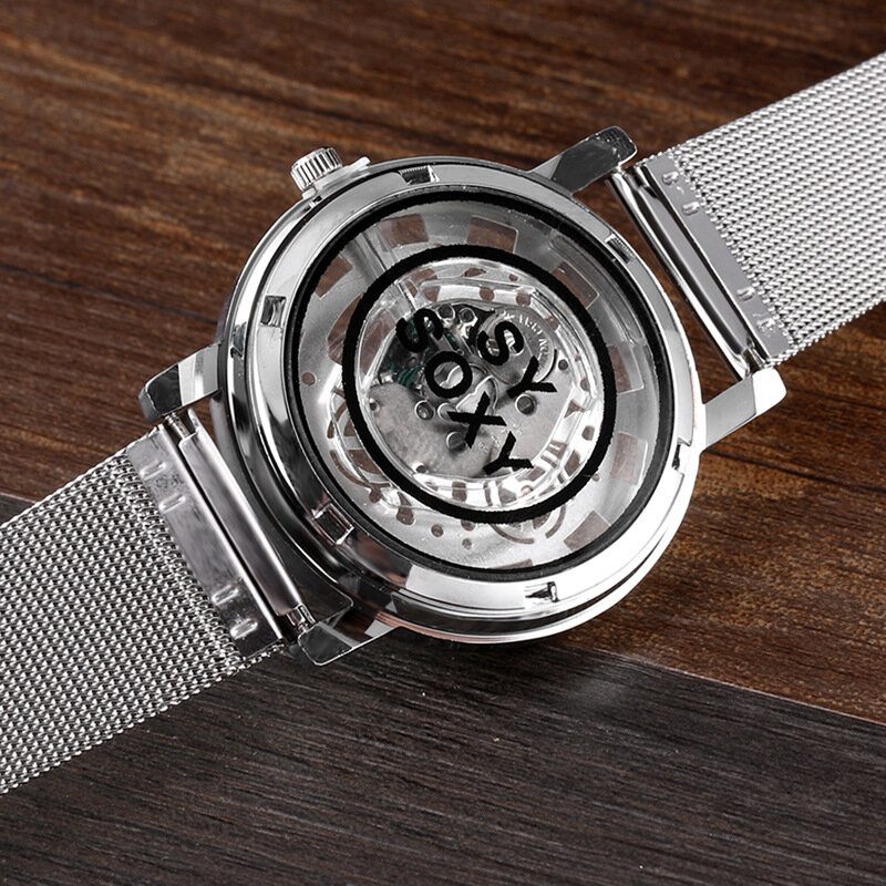 Herreklokke Business Mote Alloy Hollow Quartz Watch