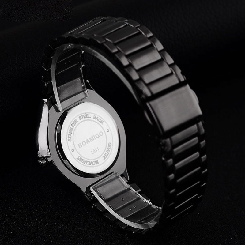 Menn Full Metal Strap Enkel Urskive Casual Style Vanntett Watch Quartz Watch