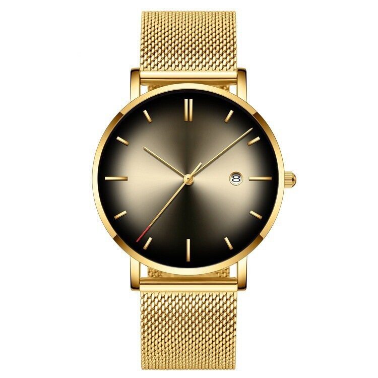 Mote Casual Alloy Business Gradient Color Multi-function Mesh Strap Quartz Watch