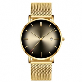 Mote Casual Alloy Business Gradient Color Multi-function Mesh Strap Quartz Watch