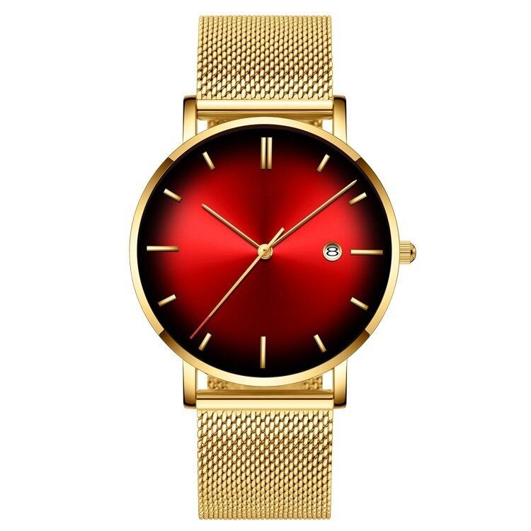 Mote Casual Alloy Business Gradient Color Multi-function Mesh Strap Quartz Watch