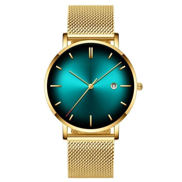 Mote Casual Alloy Business Gradient Color Multi-function Mesh Strap Quartz Watch