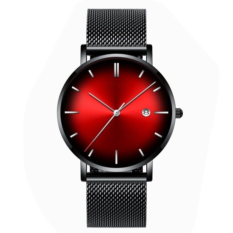 Mote Casual Alloy Business Gradient Color Multi-function Mesh Strap Quartz Watch