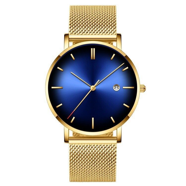 Mote Casual Alloy Business Gradient Color Multi-function Mesh Strap Quartz Watch