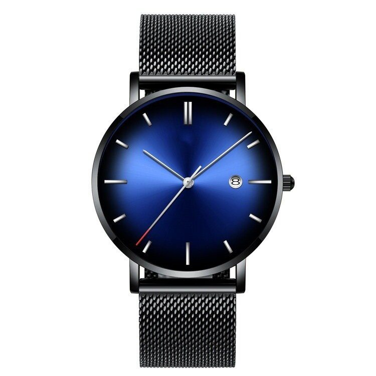 Mote Casual Alloy Business Gradient Color Multi-function Mesh Strap Quartz Watch