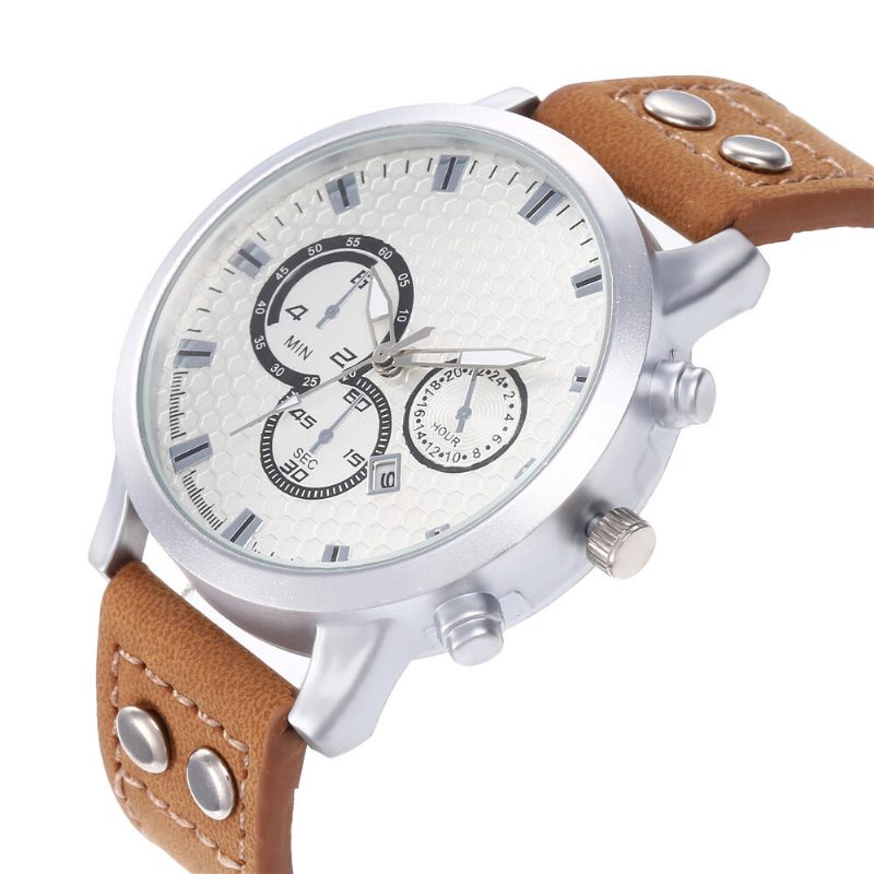 Mote Elegent Alloy Sports Business Casual Belte Herreklokke Quartz Watch