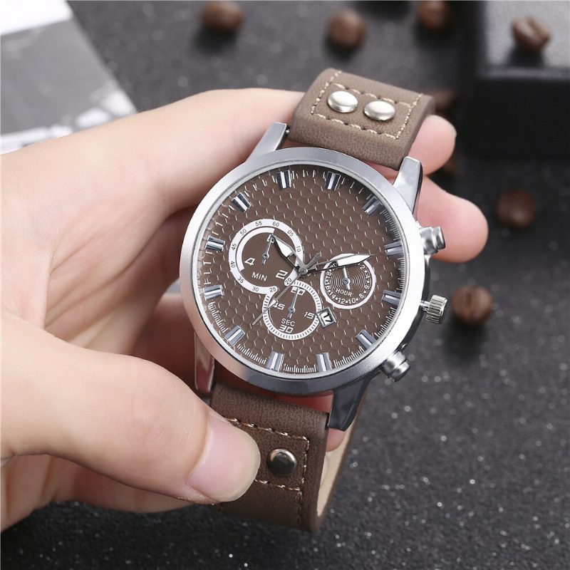 Mote Elegent Alloy Sports Business Casual Belte Herreklokke Quartz Watch