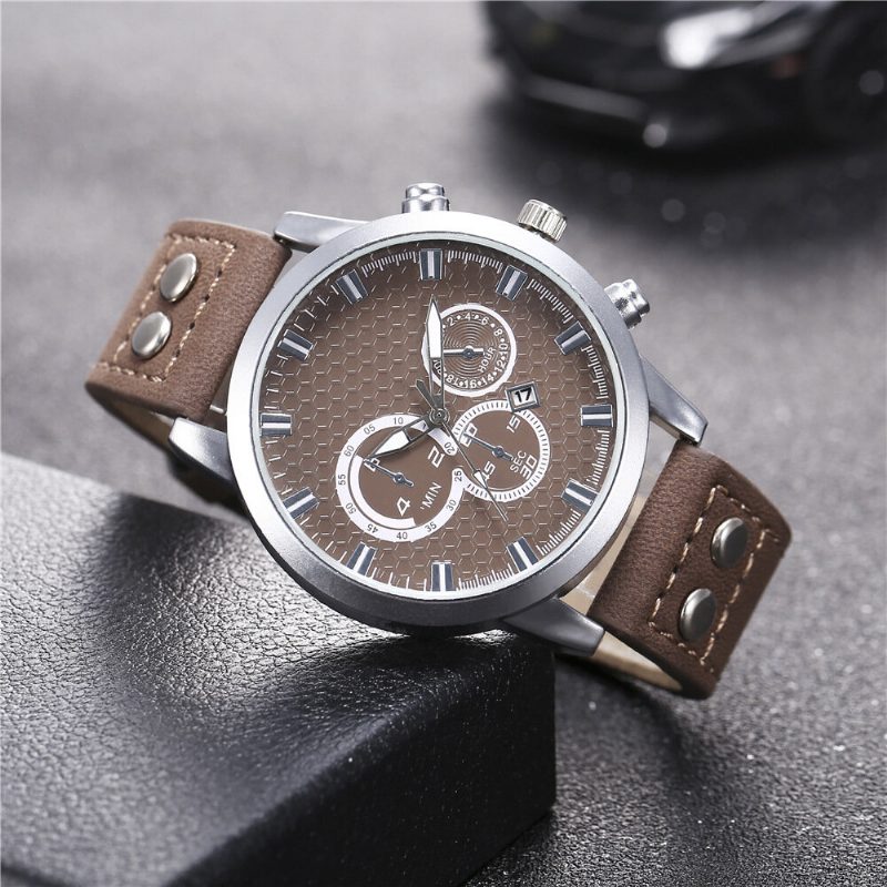 Mote Elegent Alloy Sports Business Casual Belte Herreklokke Quartz Watch