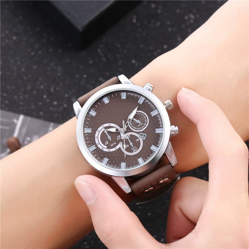 Mote Elegent Alloy Sports Business Casual Belte Herreklokke Quartz Watch