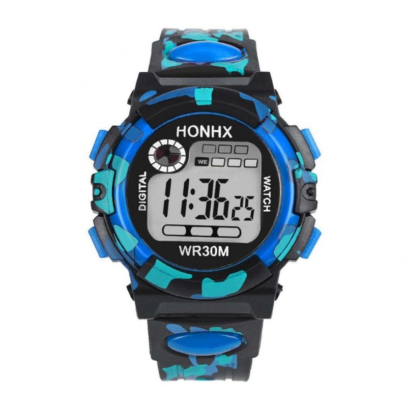 Mote Herreklokke Lysende Dato Uke Display Multifunksjon Camouflage Sport Digital Watch