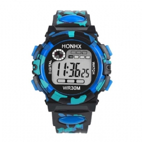 Mote Herreklokke Lysende Dato Uke Display Multifunksjon Camouflage Sport Digital Watch