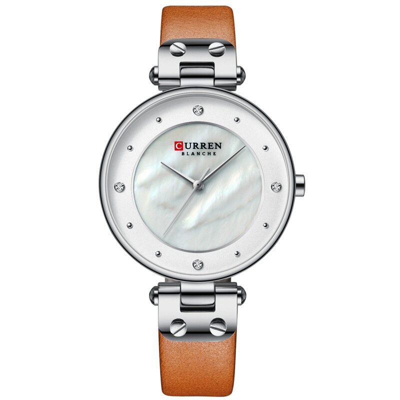 Mote Krystallveske Casual Dial Kvinner Quartz Watch