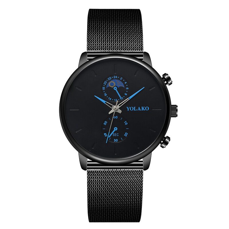 Mote Mesh Strap Menn Vanntett Business Style Watch Quartz Watch