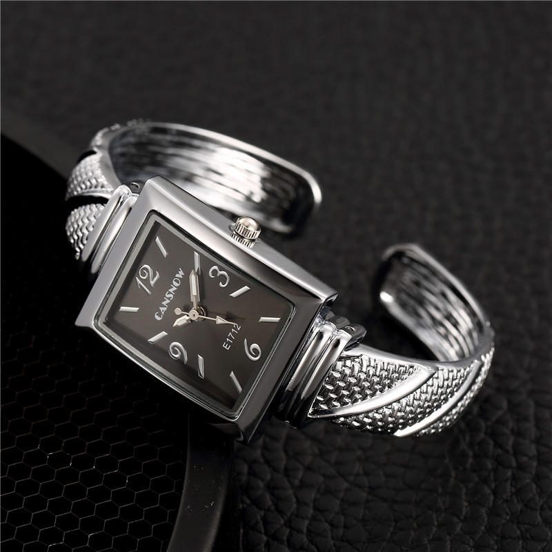 Mote Style Dame Armbånd Watch Rustfritt Stål Band Quartz Watch