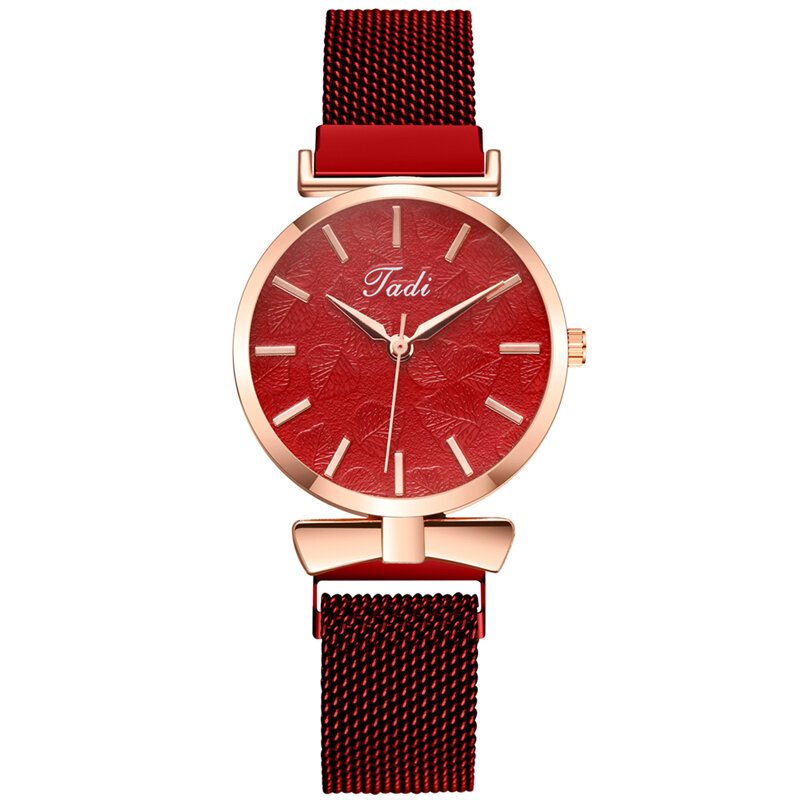 Mote Uformell Elegant Design Dame Klokker Legering Mesh Band Urtall Håndledd Veske Quartz Watch